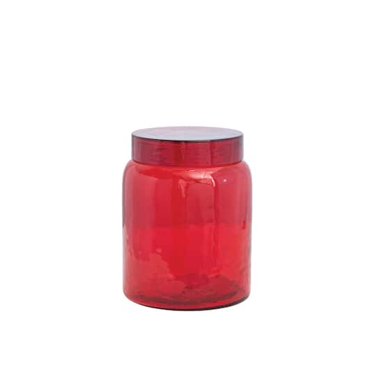 Hello Honey® Red Glass Jar